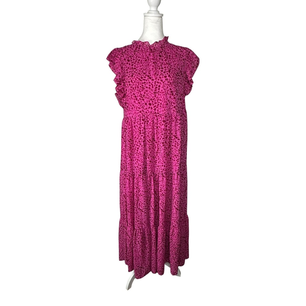 entro Hot Pink Leopard Print Maxi Dress - Picture 3 of 12